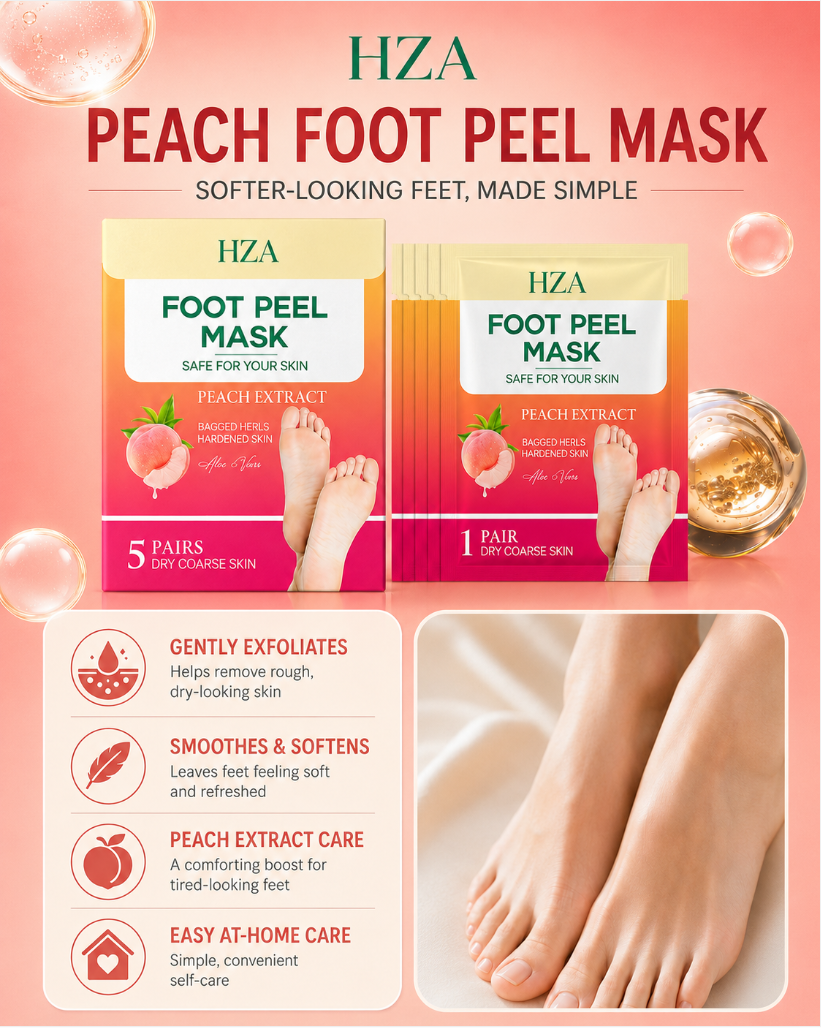 HZA Peach Foot Peel Mask – Soft & Smooth Feet